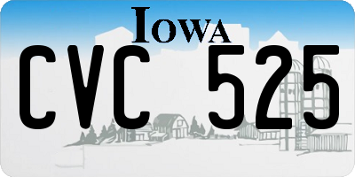 IA license plate CVC525