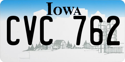 IA license plate CVC762