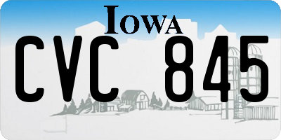IA license plate CVC845