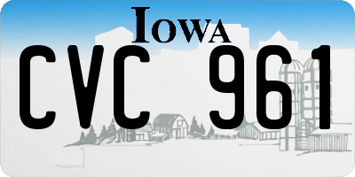 IA license plate CVC961