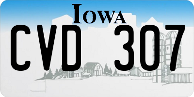 IA license plate CVD307