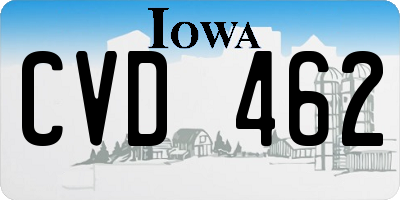 IA license plate CVD462