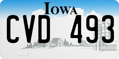 IA license plate CVD493