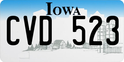 IA license plate CVD523