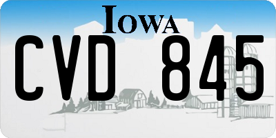 IA license plate CVD845