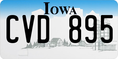 IA license plate CVD895
