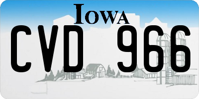 IA license plate CVD966