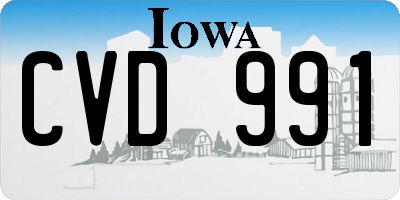 IA license plate CVD991