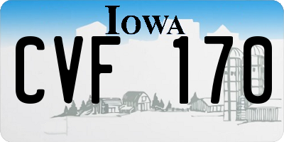 IA license plate CVF170