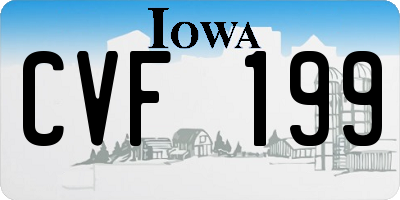 IA license plate CVF199