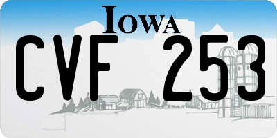 IA license plate CVF253