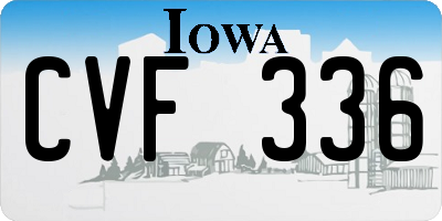 IA license plate CVF336