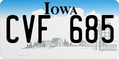 IA license plate CVF685