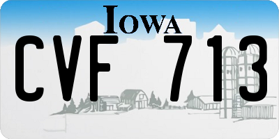 IA license plate CVF713