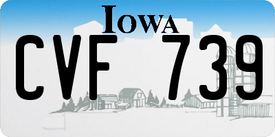 IA license plate CVF739