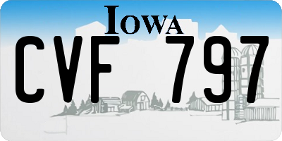 IA license plate CVF797