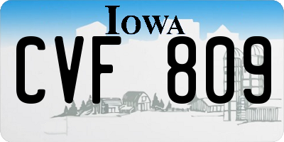 IA license plate CVF809
