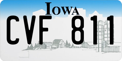 IA license plate CVF811