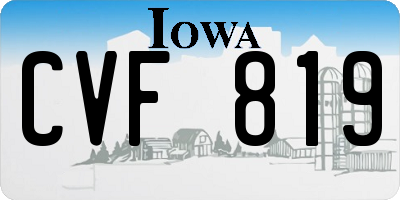 IA license plate CVF819