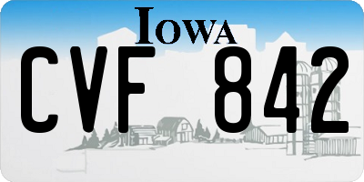 IA license plate CVF842