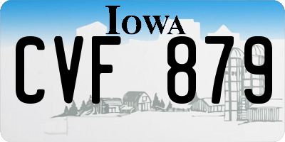 IA license plate CVF879