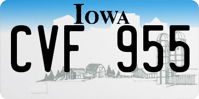 IA license plate CVF955