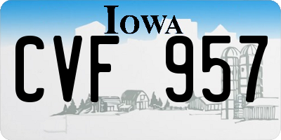IA license plate CVF957