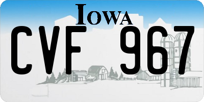 IA license plate CVF967