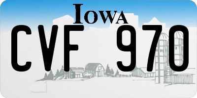 IA license plate CVF970