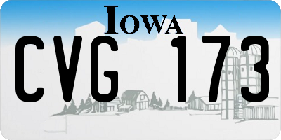 IA license plate CVG173
