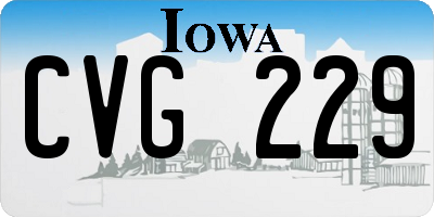 IA license plate CVG229