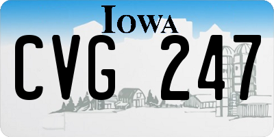 IA license plate CVG247