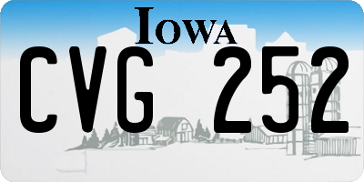 IA license plate CVG252