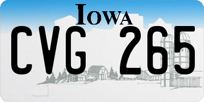 IA license plate CVG265