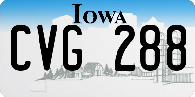 IA license plate CVG288