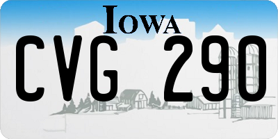 IA license plate CVG290