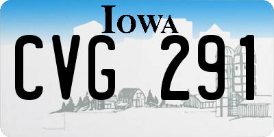 IA license plate CVG291