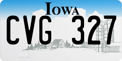 IA license plate CVG327