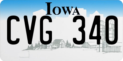 IA license plate CVG340