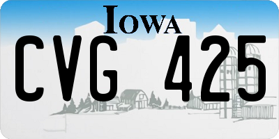 IA license plate CVG425