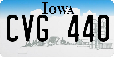 IA license plate CVG440