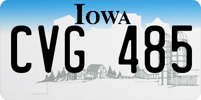 IA license plate CVG485