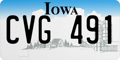 IA license plate CVG491