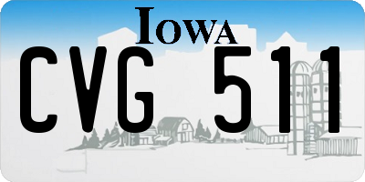 IA license plate CVG511