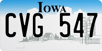 IA license plate CVG547