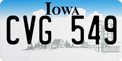 IA license plate CVG549