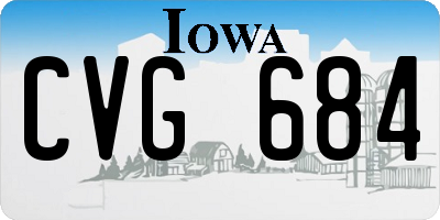 IA license plate CVG684