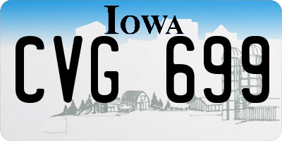 IA license plate CVG699