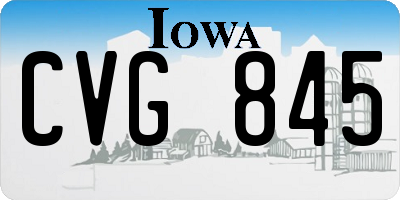 IA license plate CVG845