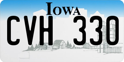 IA license plate CVH330